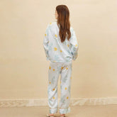 Silk Pajamas - Elegant 100% Mulberry Silk Daisy Print Set - LANI SILK